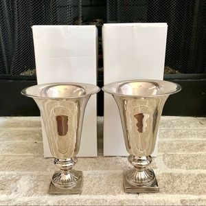 Vintage Mikasa Silver Plated Vases, Bowls, etc NIB